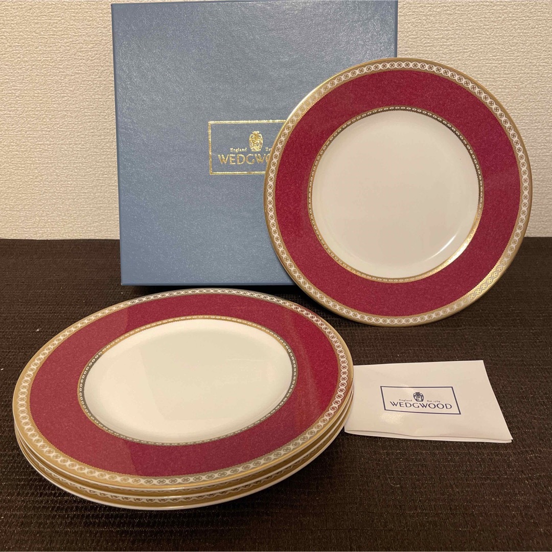 現品限り一斉値下げ!】 906 大倉陶園 白磁 皿 5客 高級 金彩 未使用