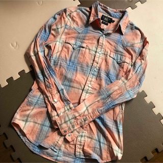 ダブルアールエル チェックウエスタンシャツ RRL ポロラルフローレンS