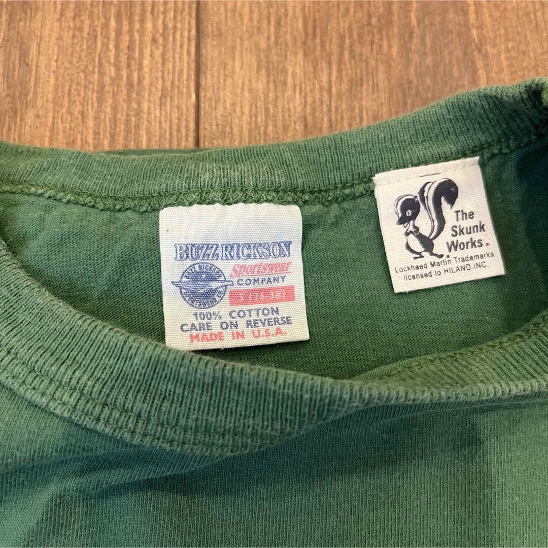 Buzz Rickson's(バズリクソンズ)のバズリクソンズ✳︎スカンクワークス✳︎コラボ✳︎レア✳︎半袖✳︎グリーン メンズのトップス(Tシャツ/カットソー(半袖/袖なし))の商品写真