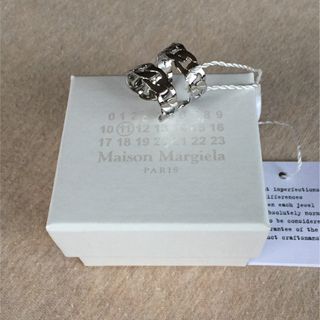 マルタンマルジェラ(Maison Martin Margiela)のS新品 メゾン マルジェラ 2連 チェーン リング シルバー 指輪 アクセサリー(リング(指輪))