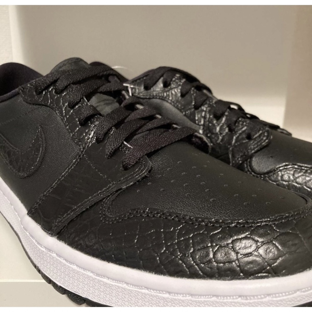 紐シューレース性別Nike Air Jordan 1 Golf Black Crocodile 黒