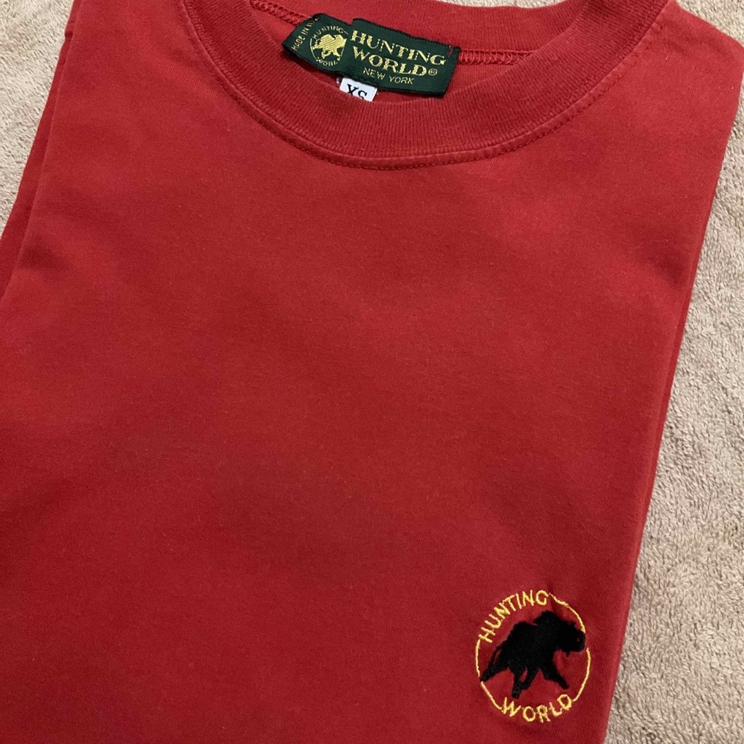 HUNTING WORLD(ハンティングワールド)のハンティングワールド　Tシャツ　ロゴ刺繍　▪️古着▪️ レディースのトップス(Tシャツ(半袖/袖なし))の商品写真