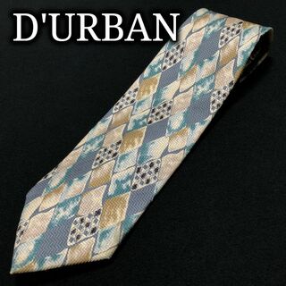 ダーバン(D’URBAN)のダーバン ダイヤチェック グリーン＆グレー ネクタイ A103-A19(ネクタイ)