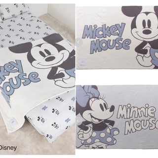 ジェラートピケ(gelato pique)のセット販売【Sleep】Mickey & Minnie/ジャガードハーフケット(タオルケット)