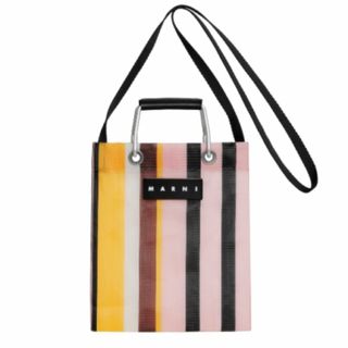 冬の華 MARNI ストライプ ミニショルダーバッグ ローズソルベ