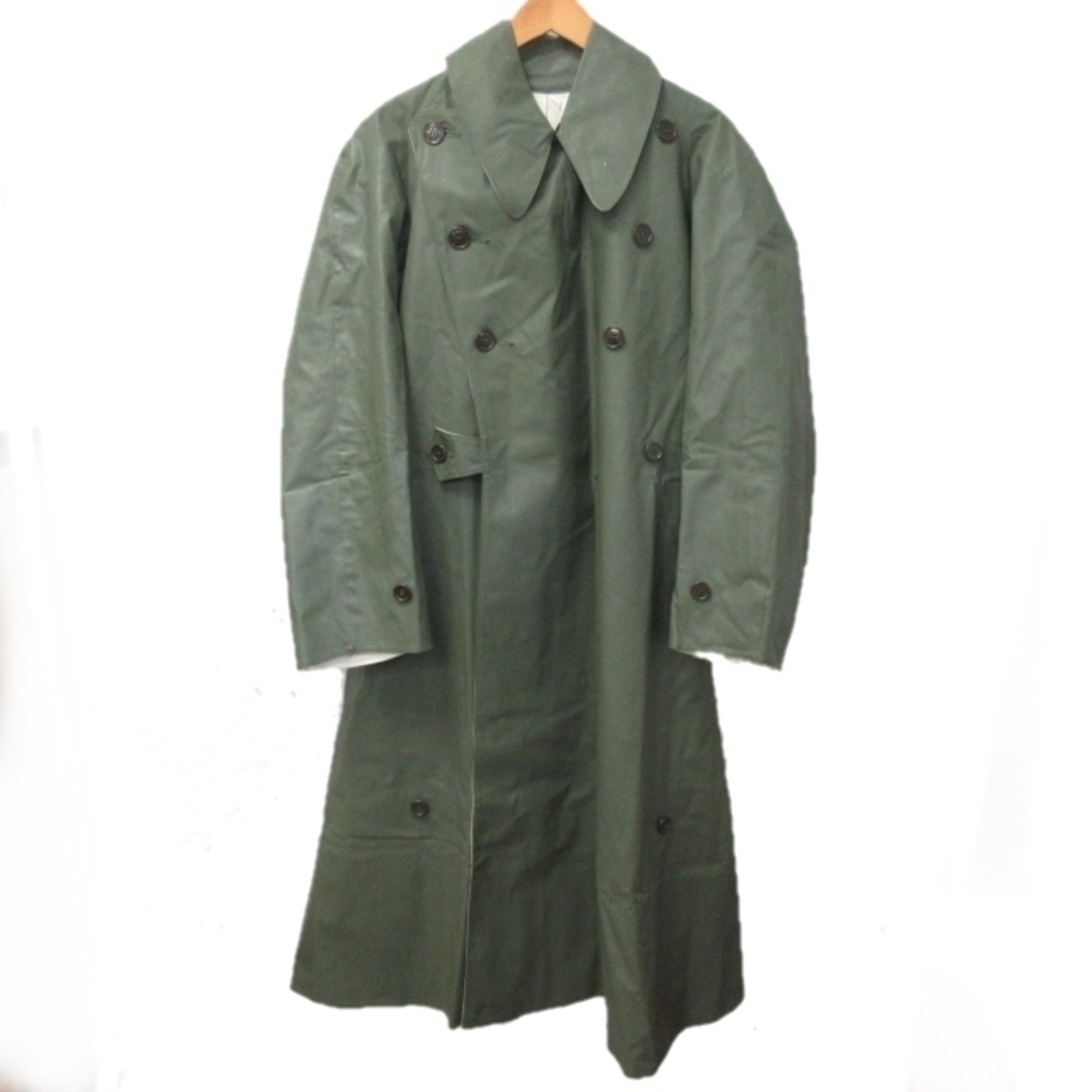 ヴィンテージ モーターサイクル ラバーコート フランス軍 約L~XL ECM