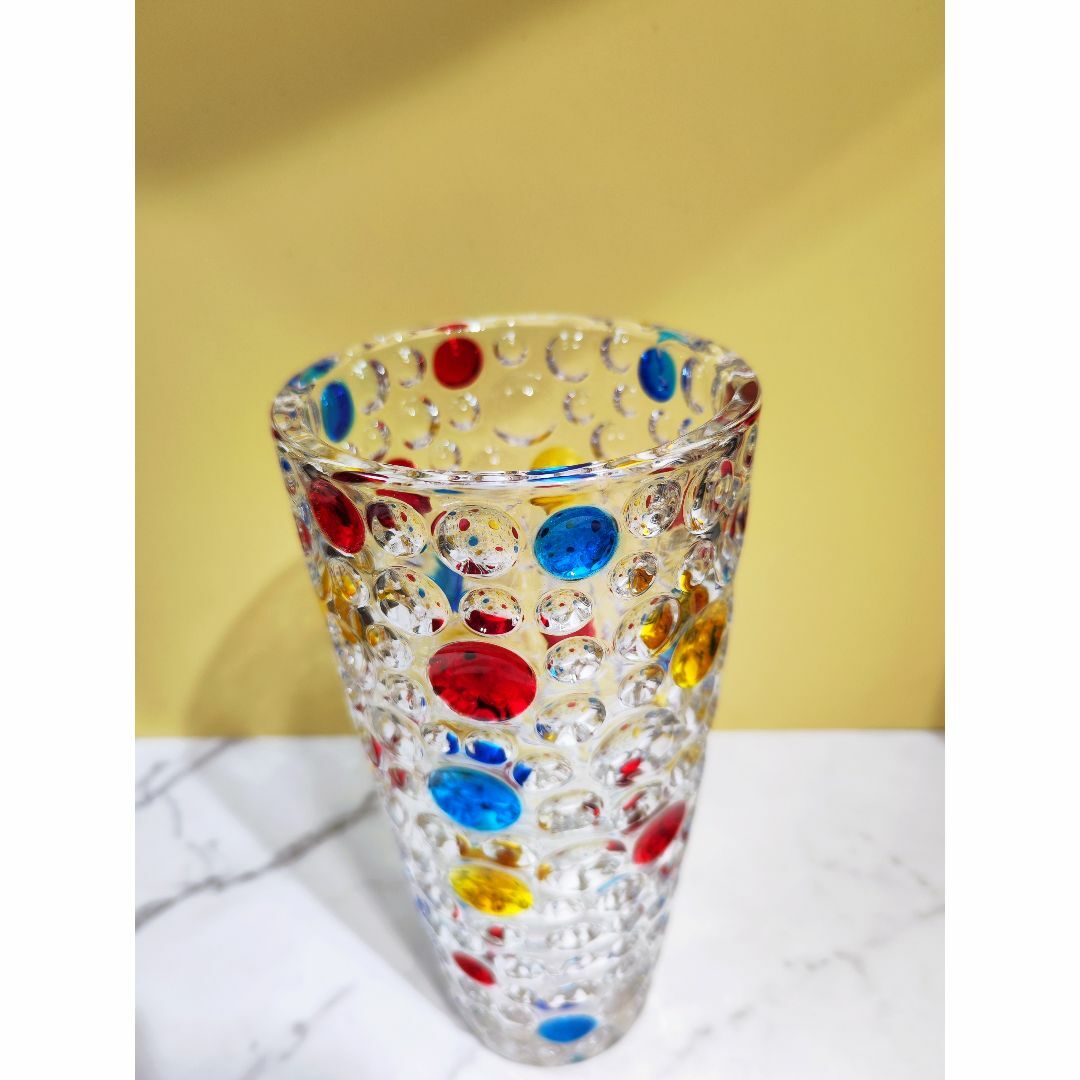 セール！【Vase Lisboa】カラフル 水晶 ガラス 花瓶 クリスタル 高級