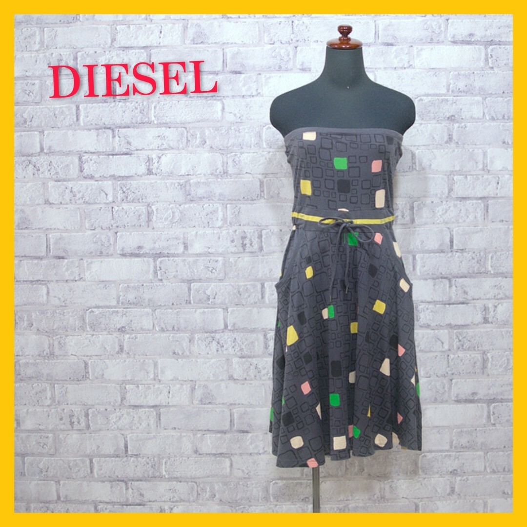 DIESEL - 美品 ディーゼル ワンピース ミニ チューブトップ ベアトップ