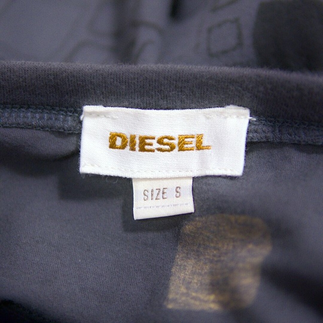 DIESEL(ディーゼル)の美品 ディーゼル ワンピース ミニ チューブトップ ベアトップ 総柄 グレー S レディースのワンピース(ミニワンピース)の商品写真