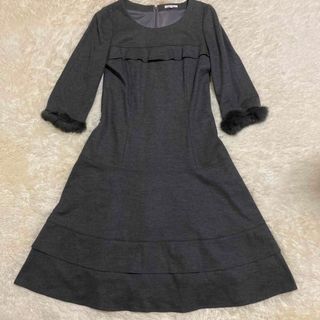 TO BE CHIC - トゥービーシック ワンピース Aライン ファー 2way美品