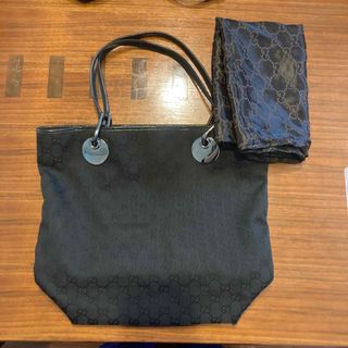 グッチ(Gucci)のGUCCI グッチ GGキャンバス トートバッグ ハンドバッグ 黒(トートバッグ)