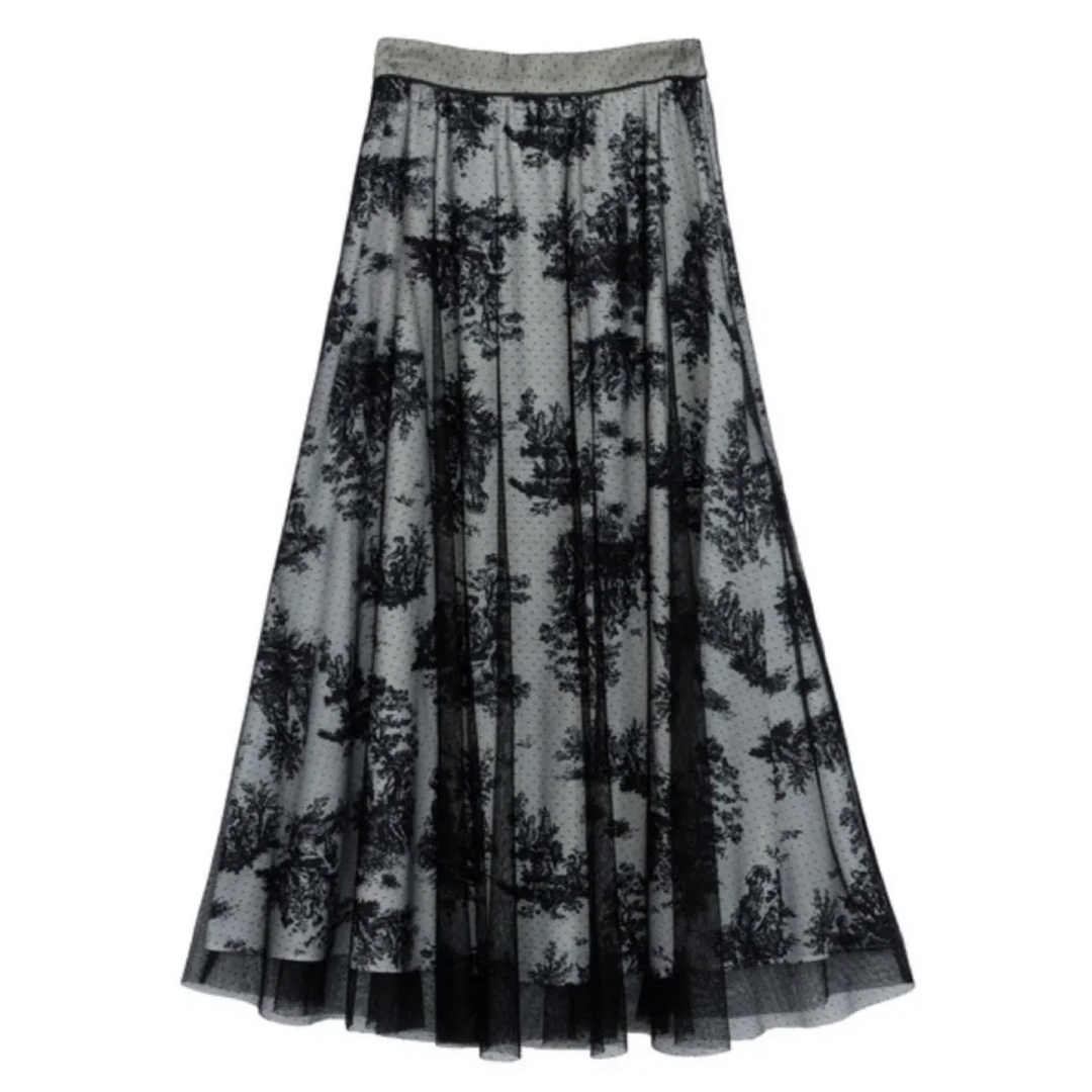 Ameri VINTAGE(アメリヴィンテージ)のAMERI アメリ AVA DOT TULLE LAYERED SKIRT レディースのスカート(ロングスカート)の商品写真