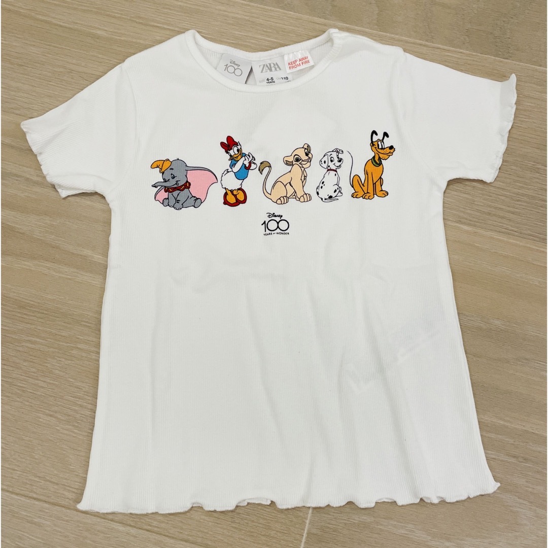 ZARA KIDS(ザラキッズ)のザラ ベビー ディズニー デイジー フレンズ Tシャツ キッズ/ベビー/マタニティのキッズ服女の子用(90cm~)(Tシャツ/カットソー)の商品写真