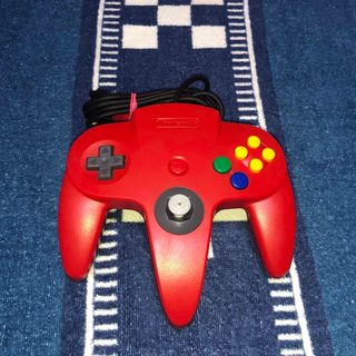 ニンテンドウ64(NINTENDO 64)のニンテンドー64 純正コントローラー レッド ①(その他)