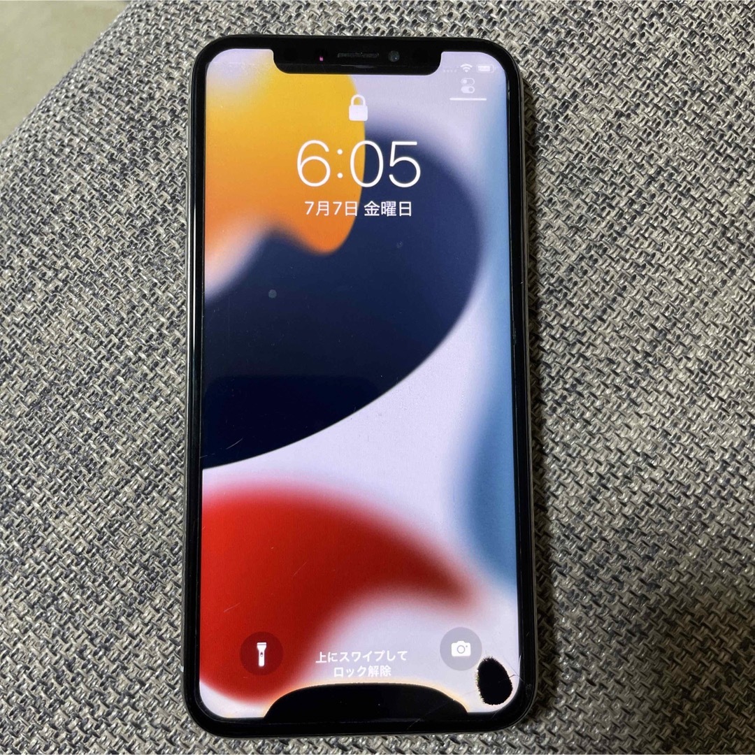 iPhone X Silver 256GB SIMフリー　ジャンクスマートフォン本体