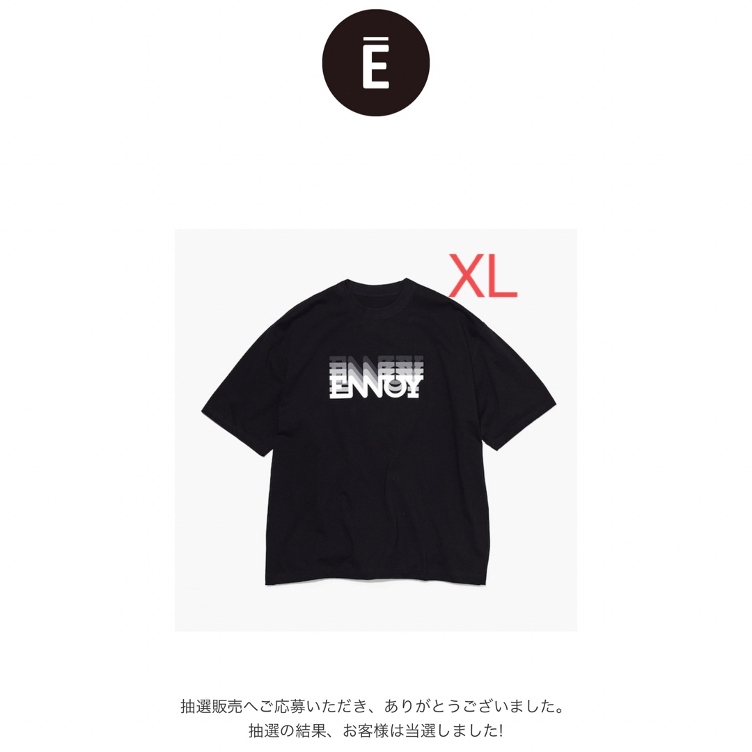 ENNOY ELECTRIC LOGO GRADATION BLACK XLトップス