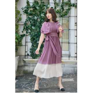 herlipto Two-tone Double Sleeve Dress