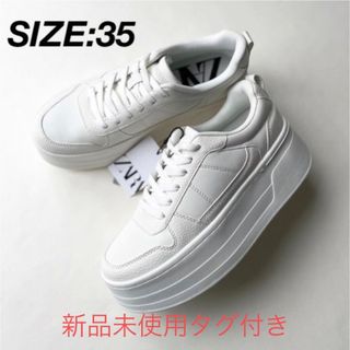 新品未使用　ZARA 新作 チャンキープラットフォームスニーカー　厚底スニーカー