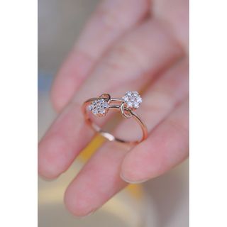 天然ダイヤモンドリング0.3ct k18の通販 by 天然ダイヤモンド&パール's