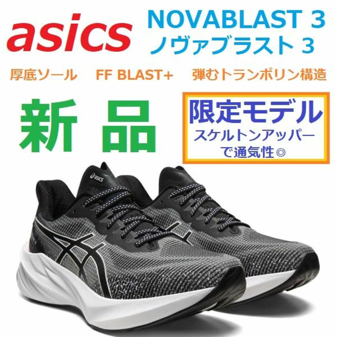 asics(アシックス)の最後新品限定　27cm　NOVABLAST 3 LE　ノバブラスト3　厚底ソール スポーツ/アウトドアのランニング(シューズ)の商品写真