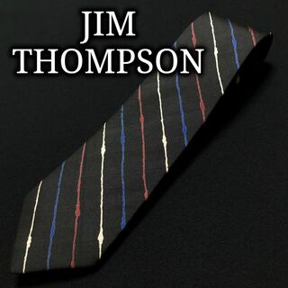 Jim Thompson - ジムトンプソン レジメンタル ブラック ネクタイ ナロータイ A103-C01