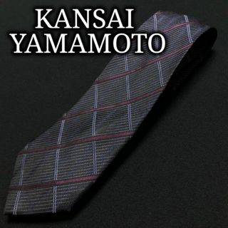 カンサイヤマモト(Kansai Yamamoto)のカンサイヤマモト チェック ネイビー＆パープル ネクタイ A103-C06(ネクタイ)