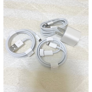 アイフォーン(iPhone)のiPhone 充電ケーブル　ライトニングケーブル usbアダプタ コード 充電器(バッテリー/充電器)