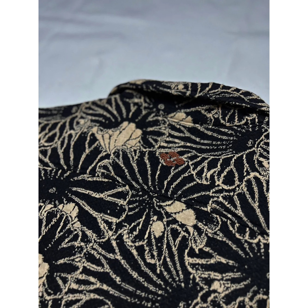 冬の華 GAKKIN 黒蓮葉ジャカードコレクション シャツ XL - 通販 - www