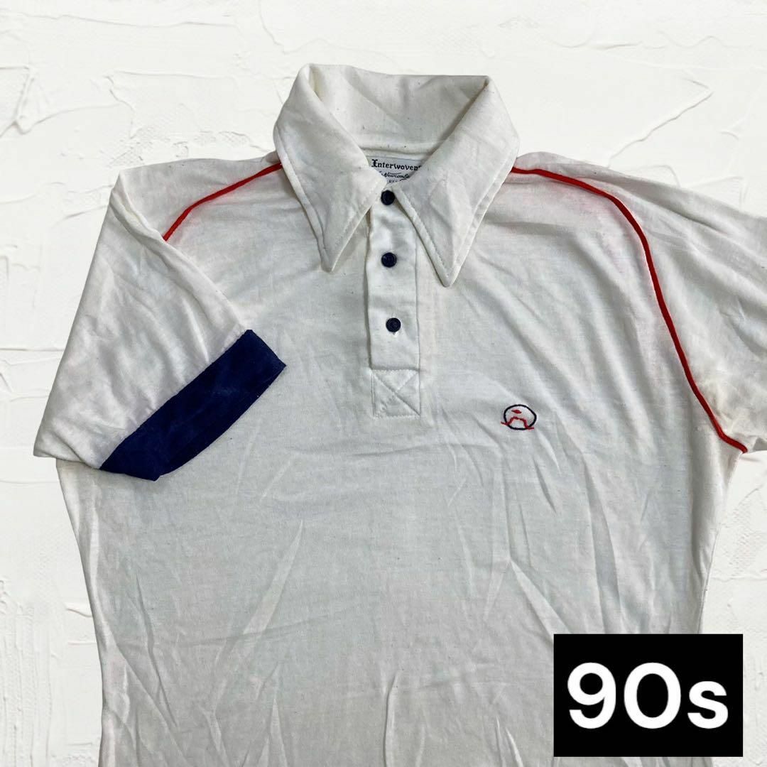 90s oldニューバランスnew balance リンガーポロシャツ古着希少品 販売
