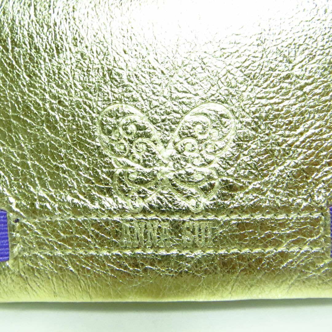 ANNA SUI(アナスイ)のほぼ未使用 ANASUI アナスイ ゴールド 名刺入れ カードケース 定期入れ レディースのファッション小物(名刺入れ/定期入れ)の商品写真