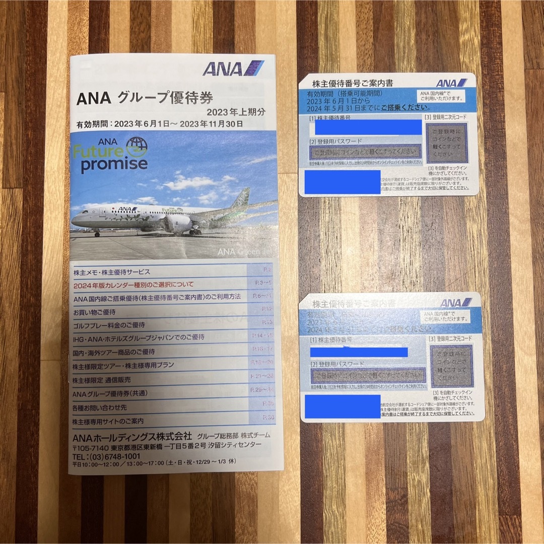 ANA(全日本空輸)(エーエヌエー(ゼンニッポンクウユ))のANAグループ優待券　株主優待券2枚 チケットの優待券/割引券(その他)の商品写真