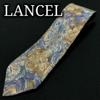 ランセル(LANCEL)のランセル デザインフラワー ブルー＆ブラウン ネクタイ A103-C22(ネクタイ)