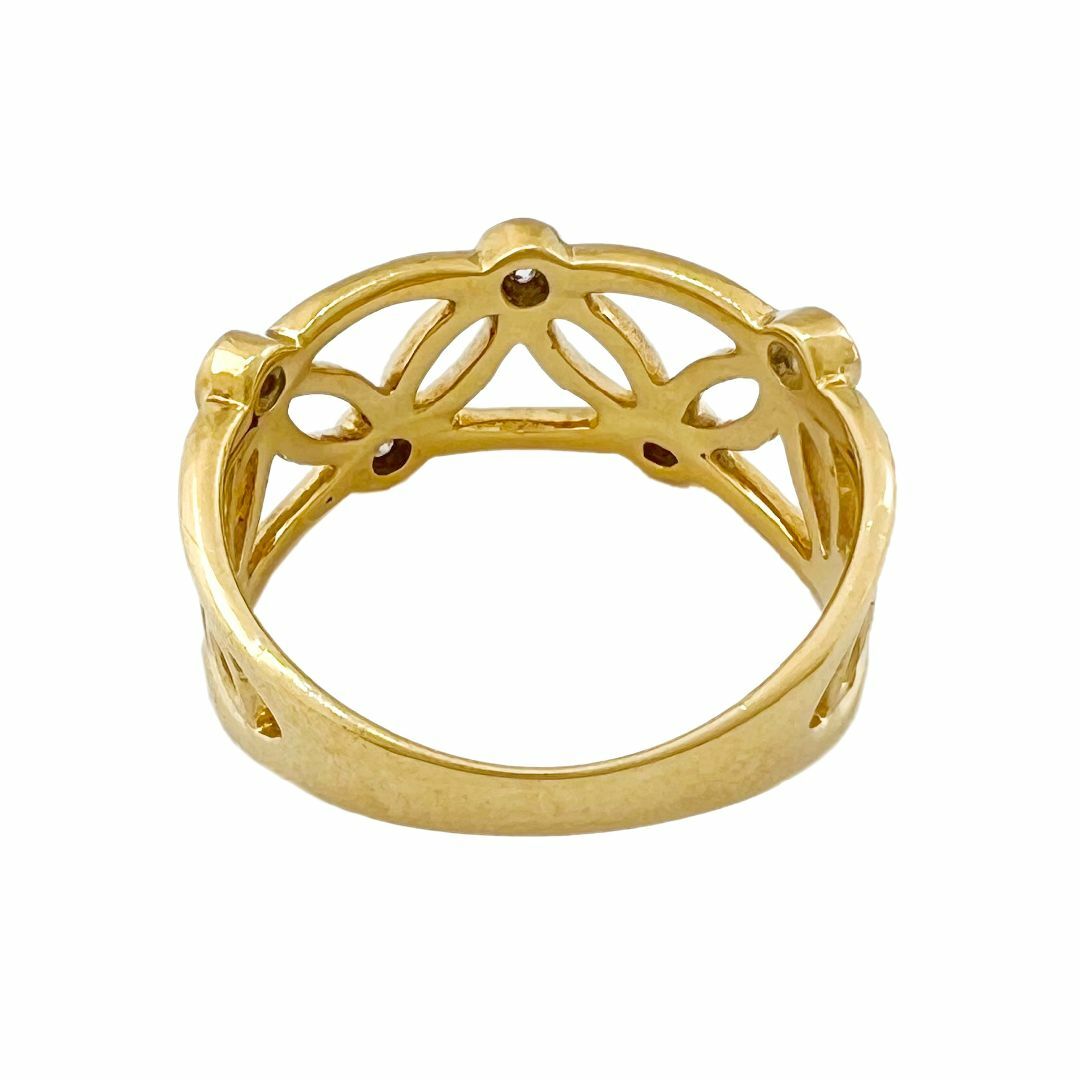 スタージュエリー　リング　デザイン　ダイヤモンド　K18　YG　8号　指輪付属品