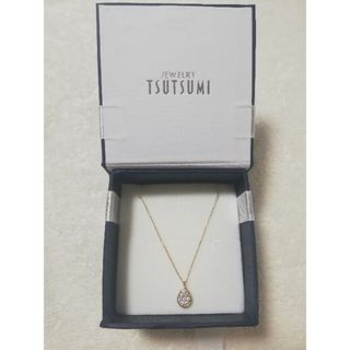 ジュエリーツツミ(JEWELRY TSUTSUMI)のお盆限定値下げ！ツツミ　イエローゴールド×ダイヤ　ティアドロップネックレス(ネックレス)