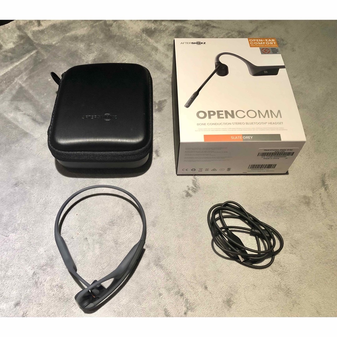 使用回数少ない美品】骨伝導 イヤホン AfterShokz OpenComm ヘッドフォン/イヤフォン