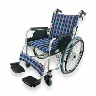 【極美品】アルミ製 車イス 自走用車椅子 ノーパンクタイヤ クッションシート