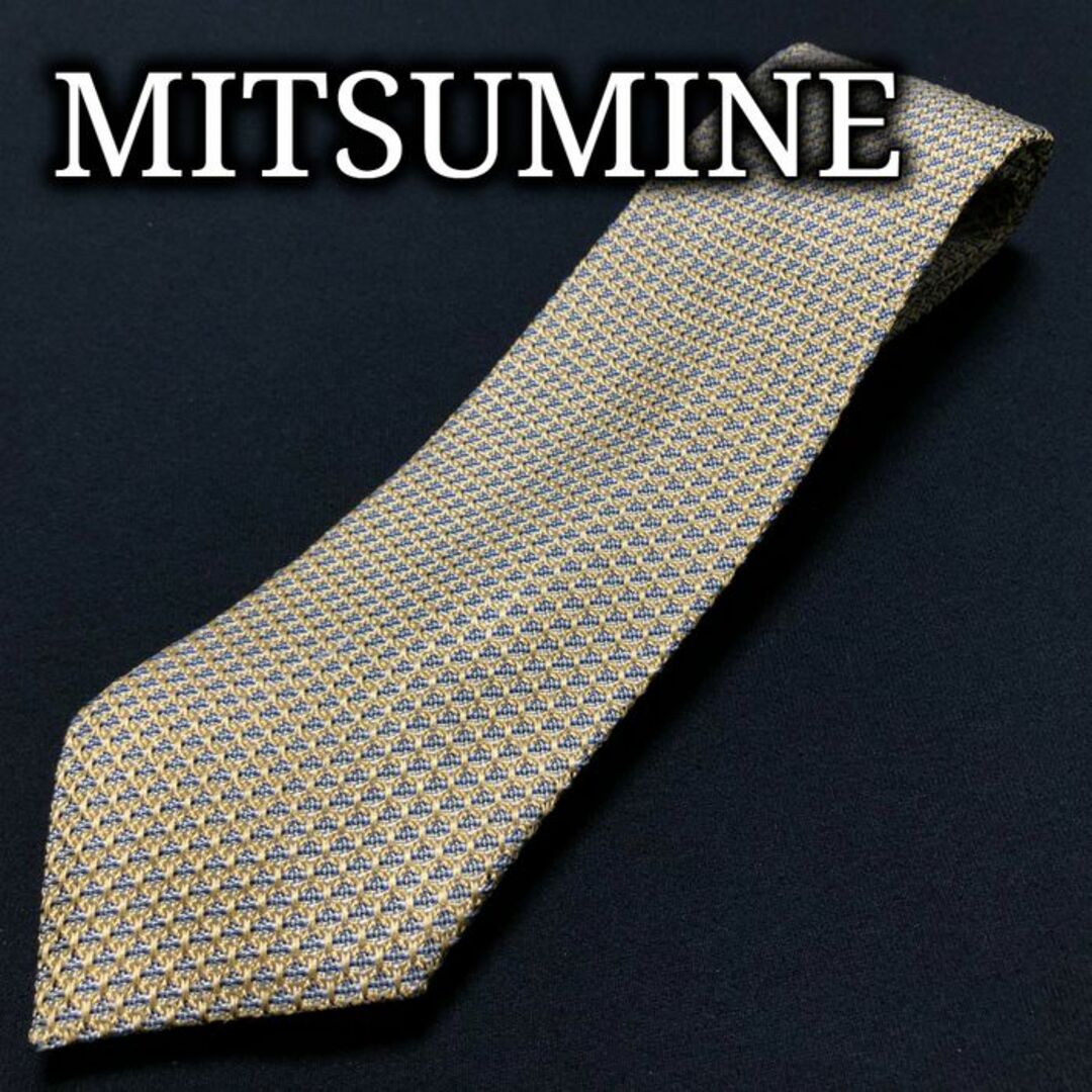 Mitsumine(ミツミネ)のミツミネ チェック イエロー ネクタイ A103-D19 メンズのファッション小物(ネクタイ)の商品写真