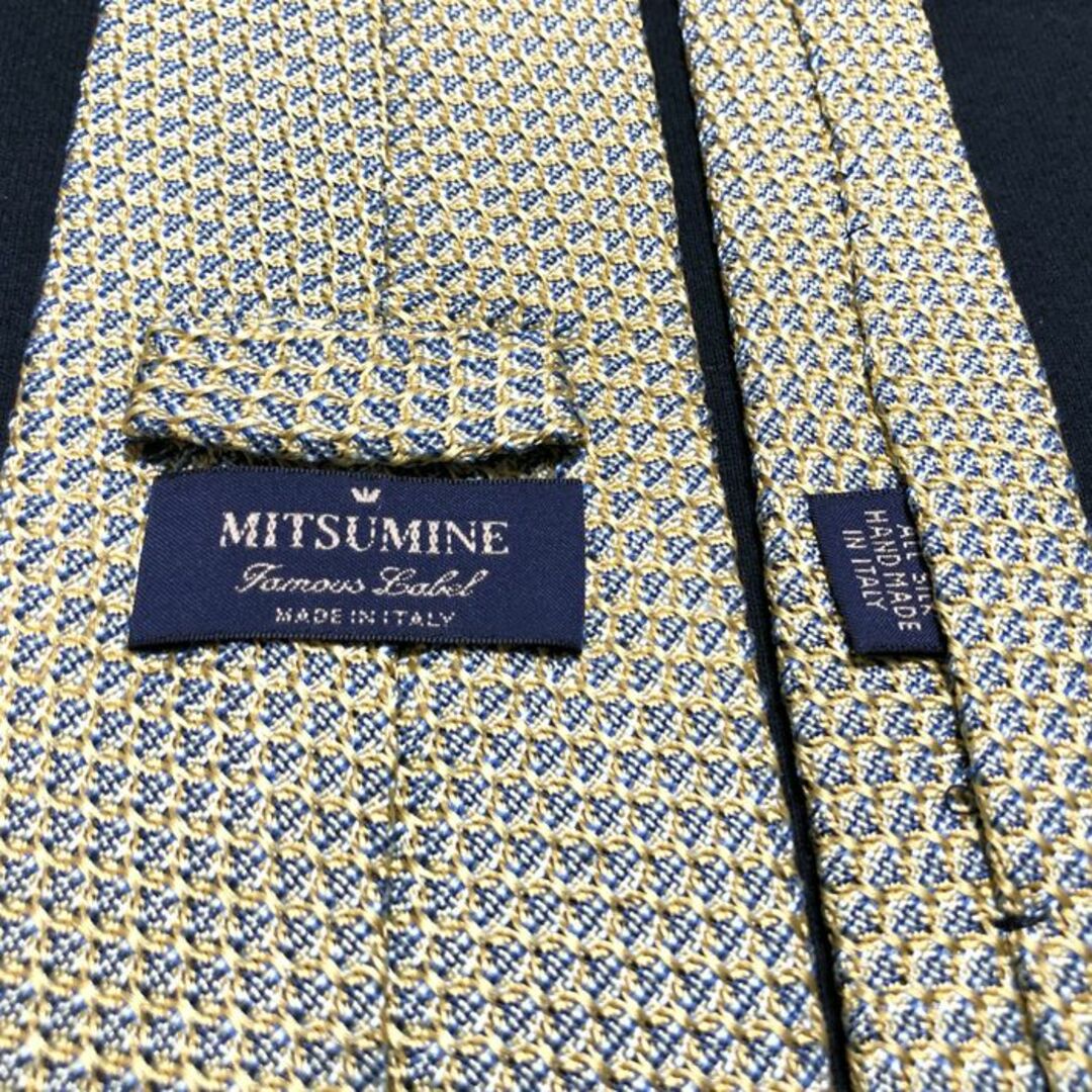 Mitsumine(ミツミネ)のミツミネ チェック イエロー ネクタイ A103-D19 メンズのファッション小物(ネクタイ)の商品写真