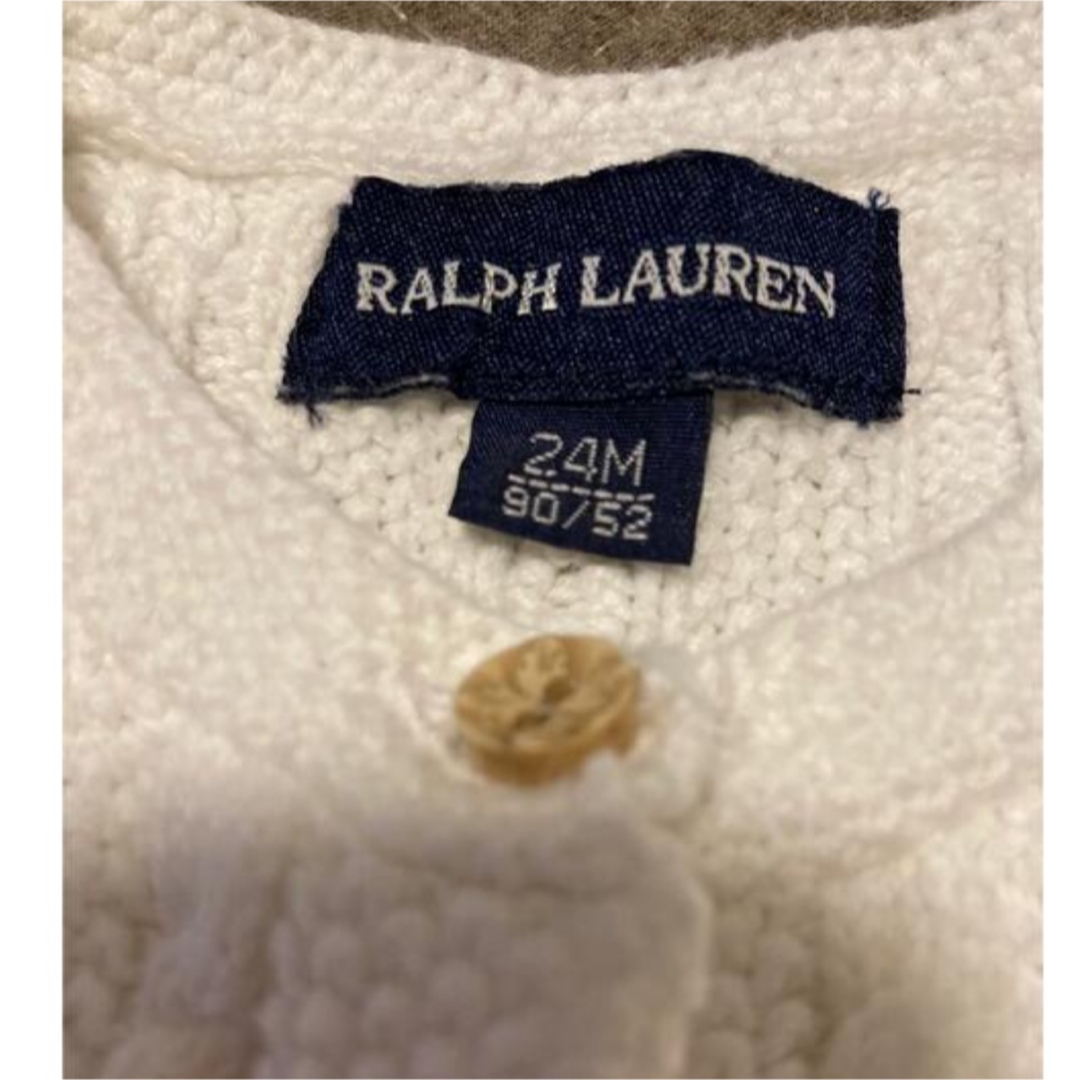 Ralph Lauren(ラルフローレン)のラルフローレン　コットン　ニット　カーディガン キッズ/ベビー/マタニティのキッズ服女の子用(90cm~)(カーディガン)の商品写真