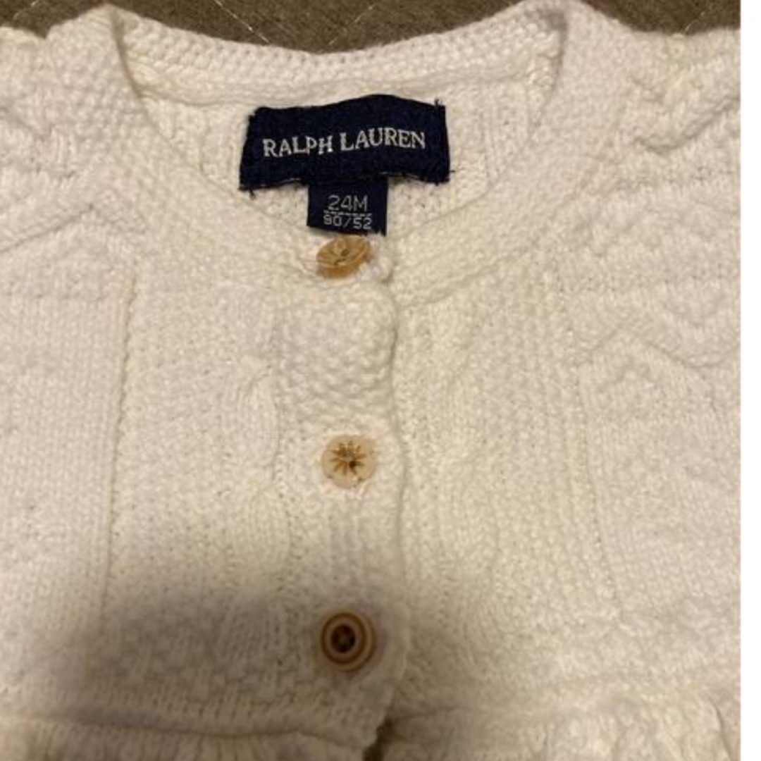 Ralph Lauren(ラルフローレン)のラルフローレン　コットン　ニット　カーディガン キッズ/ベビー/マタニティのキッズ服女の子用(90cm~)(カーディガン)の商品写真