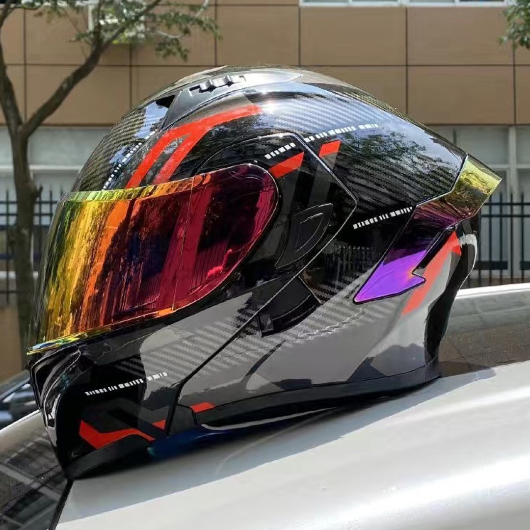 【新モデル】人気システムダブルレンズフルフェイスヘルメットバイクヘルメット