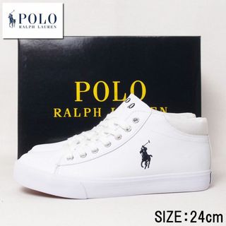 ポロラルフローレン(POLO RALPH LAUREN)の新品 RALPH LAUREN レディス ミッドカットスニーカー 24cm(スニーカー)