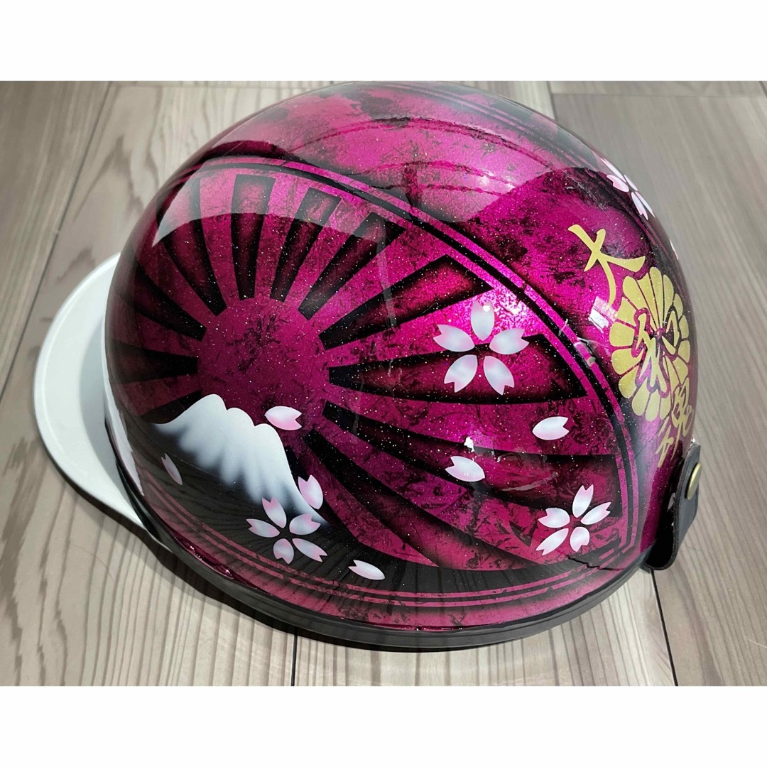 自動車/バイク桜 富士日章 コルク半 ヘルメット