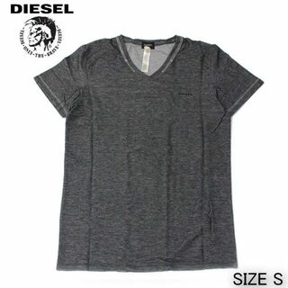 ディーゼル(DIESEL)の新品 DIESEL ディーゼル 半袖 VネックTシャツ ブラック S(Tシャツ/カットソー(半袖/袖なし))