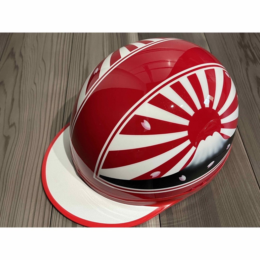 赤白 富士日章 コルク半 ヘルメット