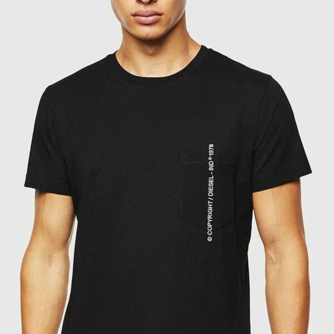 DIESEL(ディーゼル)の新品 DIESEL ディーゼル 半袖 ポケットTシャツ ブラック S メンズのトップス(Tシャツ/カットソー(半袖/袖なし))の商品写真