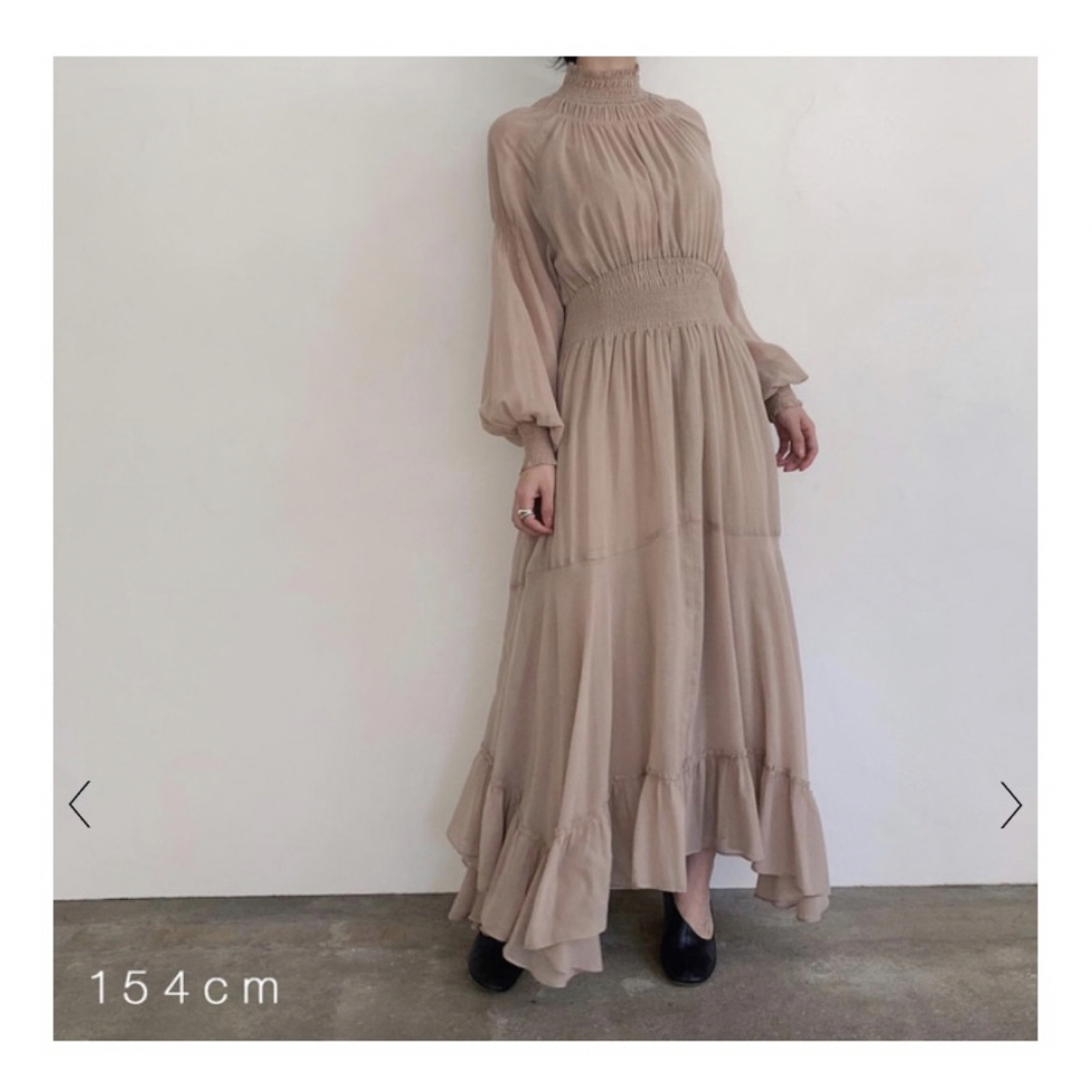 casa fline ハイネックタックワンピース 激安工場直販 レディース