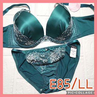 新品未使用 ブラジャーショーツセット E85/LL 5068 脇高(ブラ&ショーツセット)