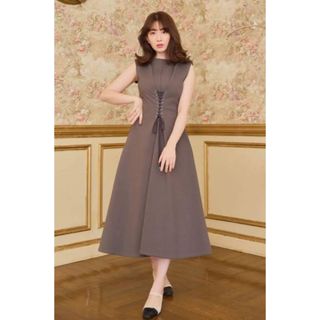 ハーリップトゥ(Her lip to)のherlipto  front lace up midi dress(ロングワンピース/マキシワンピース)