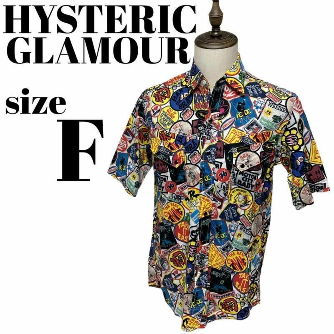 HYSTERIC GLAMOUR シャツ 総柄 半袖 ラスベガス　日本製